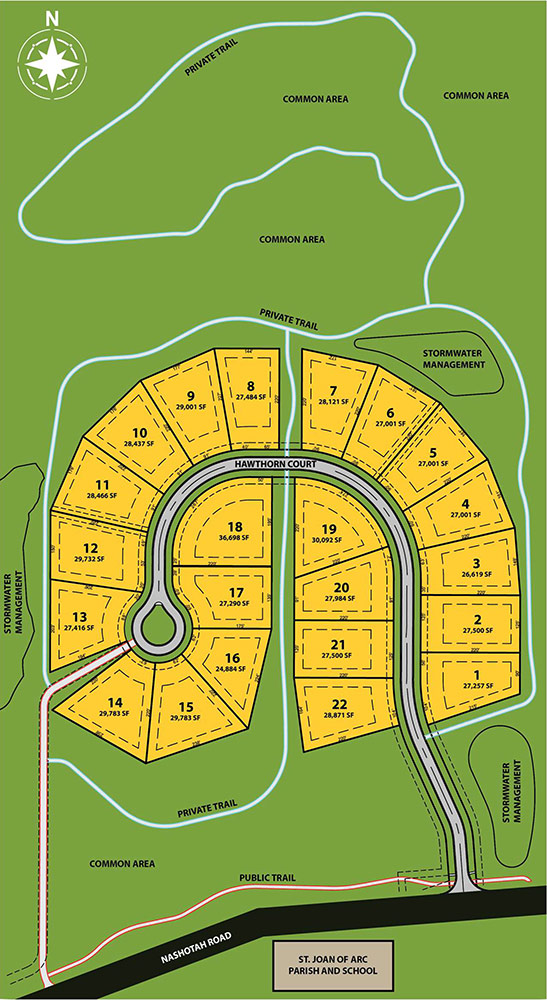Hawthorn Farm plat - lots available in Delafield - Victory Homes of Wisconsin - Custom Home Builder